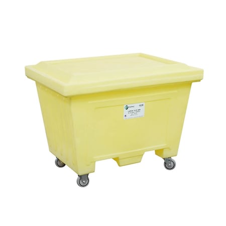 Enpac Tote with Lid & Wheel Kit 35-1/2 in W, 36 in H, Yellow 1510-YE