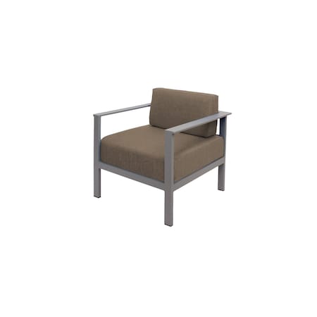 Bfm Seating Belmar Armchair with Sunbrella cushions, Soft Gray Frame PH6102SG-14090