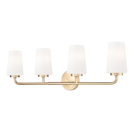 Z-Lite Montford 4-Light Vanity, 32 in W, Modern Gold 7005-4V-MGLD