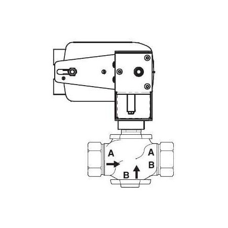 Schneider Electric SmartX. Globe Valve Assembly. 1-1/2 in. 2-way. Straigthway. Stem Up Close. 28 cv. 50 PSI. Spring Re VS-7223-536-4-10