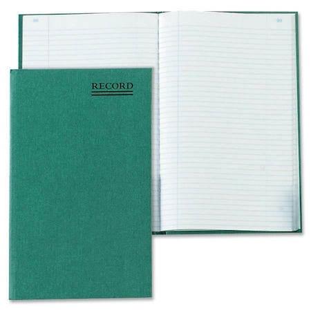 Rediform Record Book, Record Ruled, 6-1/4" x 9-5/8", Emerald Cover, 200 Pages/Pad 56521