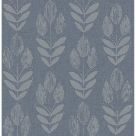Chesapeake Garland Denim Block Tulip Wallpaper 4148-27473
