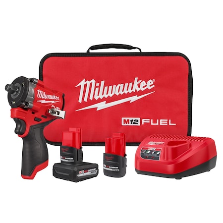 Milwaukee Tool M12 FUEL Stubby 1/2" Impact Wrench Kit 2563-22