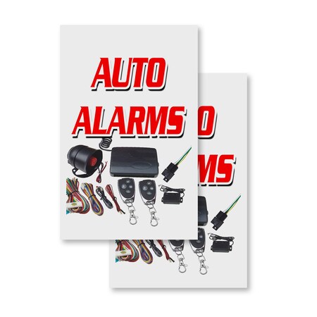Signmission Auto Alarms, Vinyl Decals Only 24 Inch x 36 Inch, Vinyl Decal, 2PK DSB-2436-2PACK-Auto Alarms