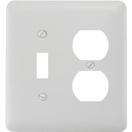 Amerelle Wallplate 2G Tgl/Recpt Stl Wht 935TDW