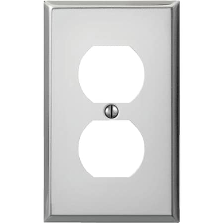 Amerelle PRO 1-Gang Stamped Steel Outlet Wall Plate Polished Chrome C983DCH