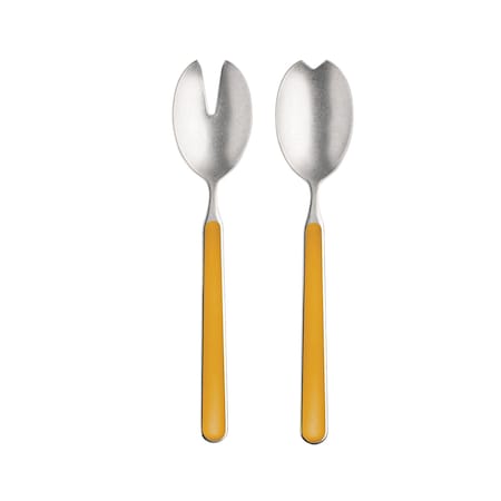 Mepra Fantasia Pewter Salad Serving Set - 2 Pieces - Mustard 10O722122P