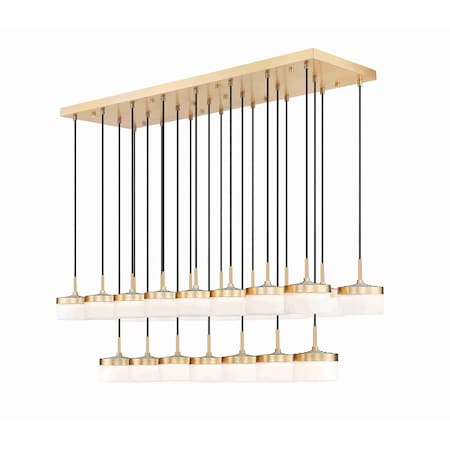 Z-Lite Renaud Modern Gold 23 Light Linear Chandelier 827P6-23L-MGLD-LED