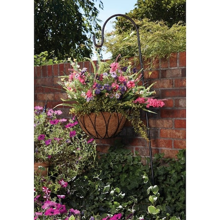 Best Garden 14'' Steel Rod Black Powder Coat Hanging Plant Basket HB1326-14