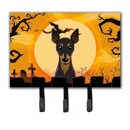 Carolines Treasures Halloween Min Pin Leash and Key Holder BB1798TH68