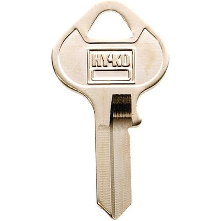 Hy-Ko Key Blank, Brass, Nickel, For: Master Cabinet, House Locks and Padlocks 11010MH1
