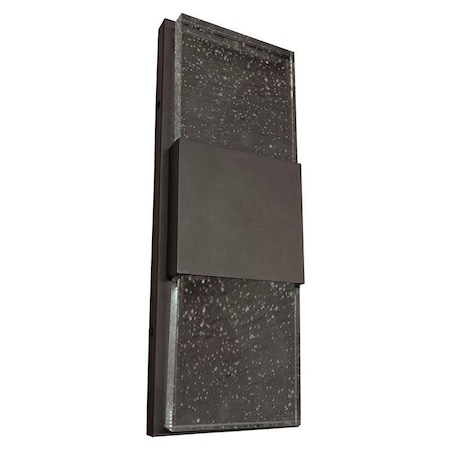 Westgate 18in SEEDED GLASS OUTDOOR WALL LIGHT 12W 3CCT 120V, 30K/40K/50K, Oil-rubbed bronze LRS-SG2-MCT-ORB