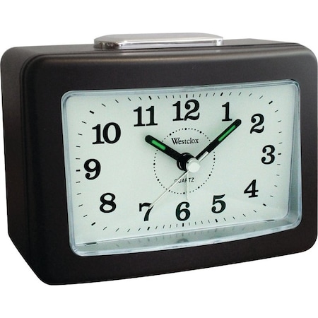 Westclox Alarm Clock, AA Battery, Black Case 47550