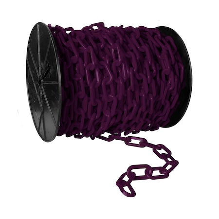 Mr. Chain 2" x 100' Purple Heavy Duty Plastic Safety Chain - Reel 51123