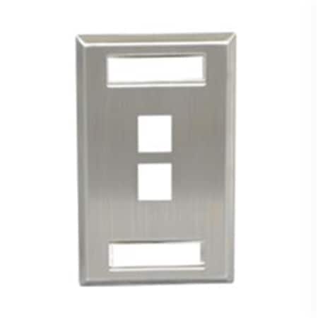 Maxpower Faceplate- Id- Stainless- 1-gang- 2-port MA947675