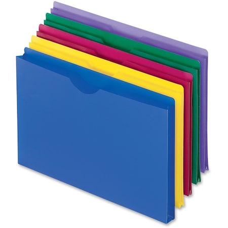 Esselte Pendaflex Expanding File Jackets Lgl Poly BL/GR/Purple/Red/YW, 5PK 50993