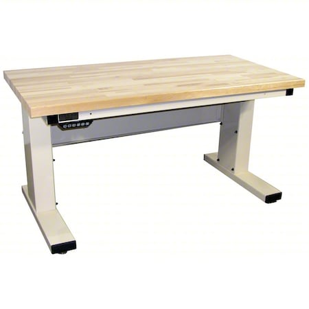 Pro-Line Workstation, Adjust, Solid Maple, Lt Beige MVSII7230M-H11