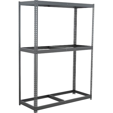 Global Industrial 3 Shelf, Heavy Duty Boltless Shelving, Starter, 60"W x 24"D x 120"H, No Deck B3171238