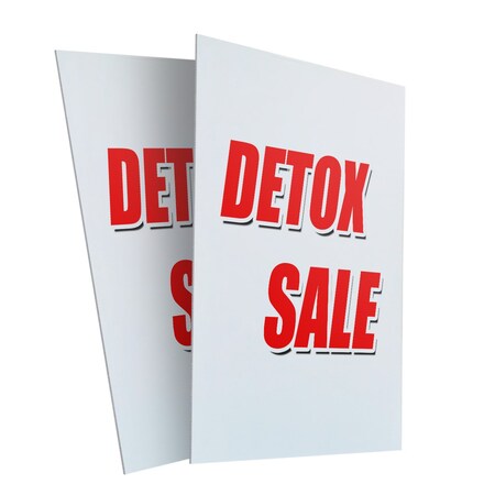 Signmission Detox Sale, Plastic Signs Only 24 Inch x 36 Inch, Corrugated Plastic, 2PK CSB-2436-2PACK-Detox Sale