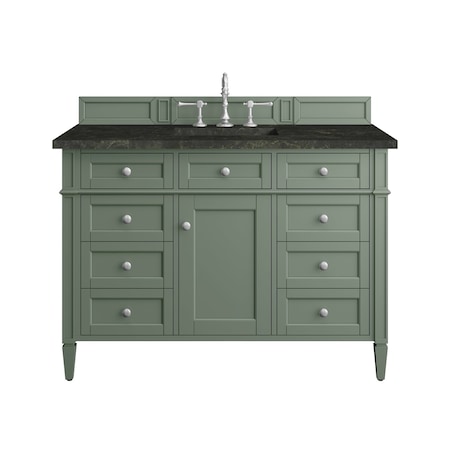 James Martin Vanities Brittany 48" Single Vanity, Smokey Celadon, w/ 3 CM Phantome Eclos Top 650-V48-SC-3PHT