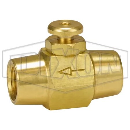 Dixon Straight Orientation Button Valve, Brass Body BV2F