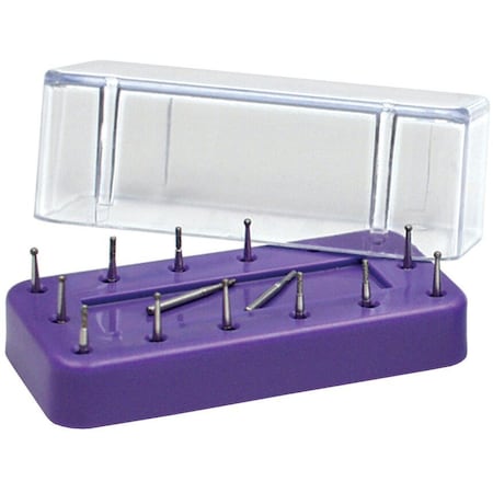 Jorgensen Laboratories Dental Burr Block, Holds Up to 14 Burrs J0944