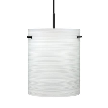 Besa Lighting Besa Tamburo 8 Pendant, Chalk, Black Finish, 1x 100W MAX E26 Base 1JT-4006KR-BK