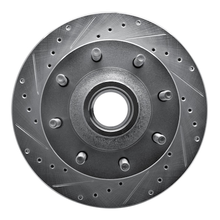 Dynamic Friction Co DFC Brake Rotor - Drilled and Slotted - Silver 631-54190L