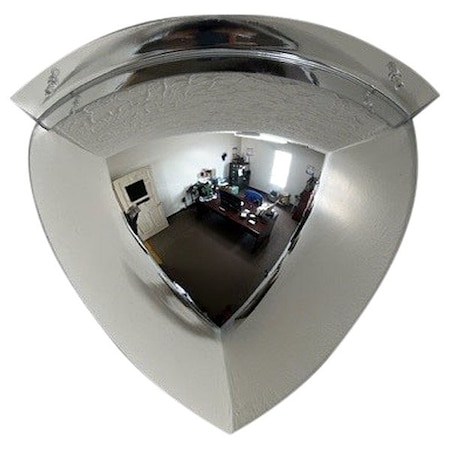 Fred Silver Quarter Dome Safety Mirror, Acrylic, 32 in, No Backing, 90 Degrees Viewing Angle Q-DOME-32