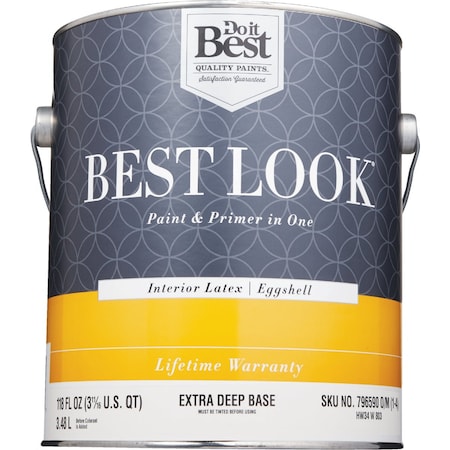 Do It Best Best Look Latex Premium Paint & Primer In One Eggshell Interior Wall Paint Extra Deep Base 1 Gal. HW34W0803-16