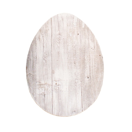 Homeroots 12" X 9" White Easter Solid Wood Hanging Dimensional Sculpture 384892