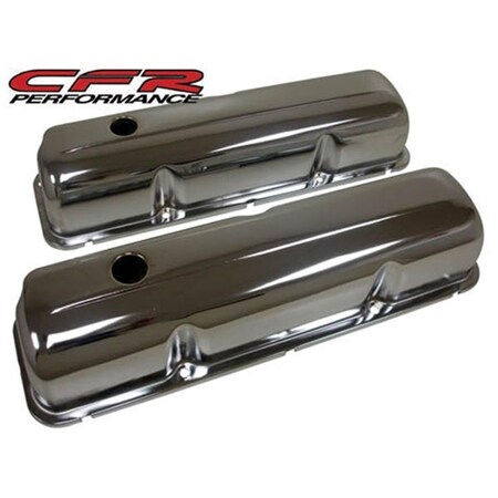 Cfr Performance CFR 1957-76 Ford Big Block Fe 352-390-406-427-428 Steel Valve Covers - Chrome CF55167