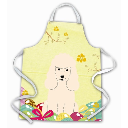 Carolines Treasures Easter Eggs Poodle White Apron BB6070APRON