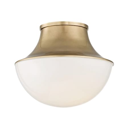 Hudson Valley Lighting Lettie 1 Light Flush Mount 10.75 In. Aged Brass 9411-AGB