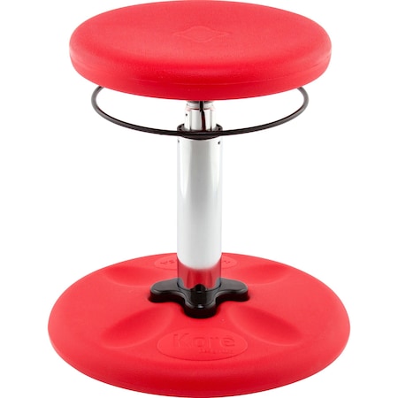 Kore Design Kids Adjustable Standard Wobble Chair for Schools, Classrooms, 14-19in tall, Active Seating, Red 803918