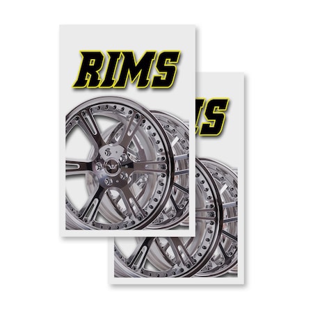 Signmission Rims, Vinyl Decals Only 24 Inch x 36 Inch, Vinyl Decal, 2PK DSB-2436-2PACK-Rims