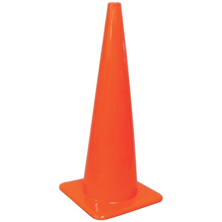 Hy-Ko Traffic Safety Cone, 36 in H Cone, Vinyl Cone, Fluorescent Orange Cone SC-36
