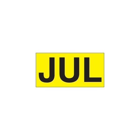Bubblefast 3 x 6'' - ''JUL'' Fluorescent Yellow Months of the Year Labels BFDL6822