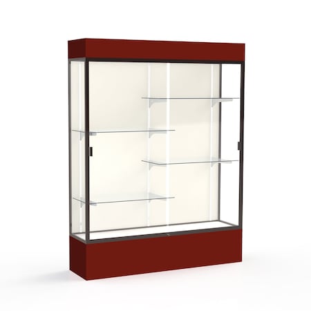 Ghent Lighted Floor Display Case 60x80x16, Plaque, Bronze 3175PB-BZ-MN