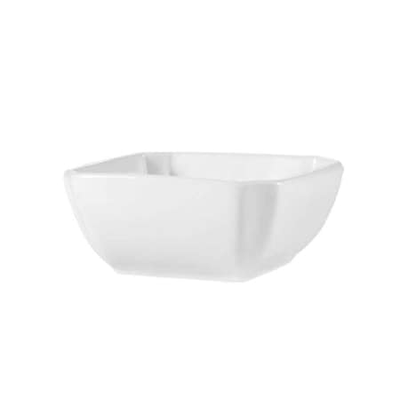 Cac Foodservice CAC China Kingsquare 16-Ounce Super White Porcelain Square Bowl, 5 by 5 by 2-Inch, 36-Pack, 36PK KSE-B105