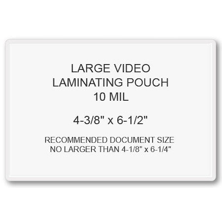 Sircle SircleLam Large Photo/Video Pouches- 10 mil, 100PK LVC-10