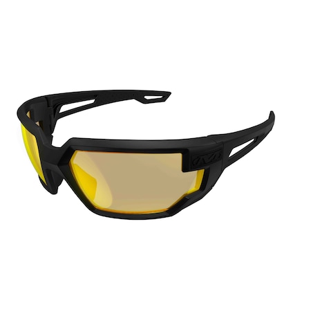 Mechanix Wear Type-X, Safety Glasses, Anti-Fog & Anti-Scratch, Amber Lens, Black Frame, Full-Frame VXF-30AF-PU