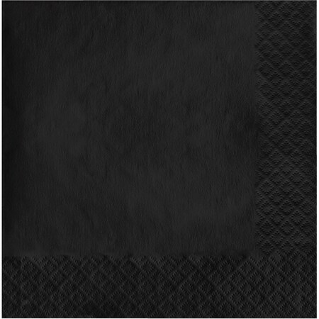 Touch Of Color Black Napkins, 6.5", 500PK 58134B
