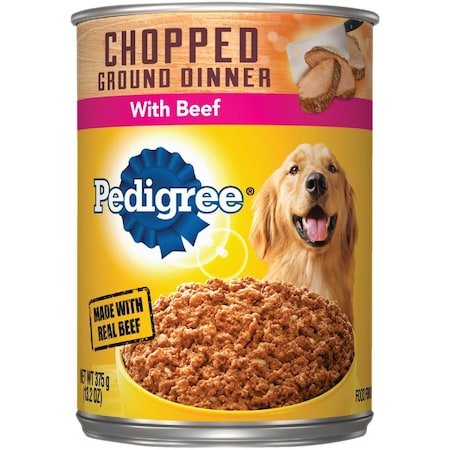 Pedigree Meaty Ground Dinner with Chopped Beef Wet Dog Food 13.2 Oz. 798365