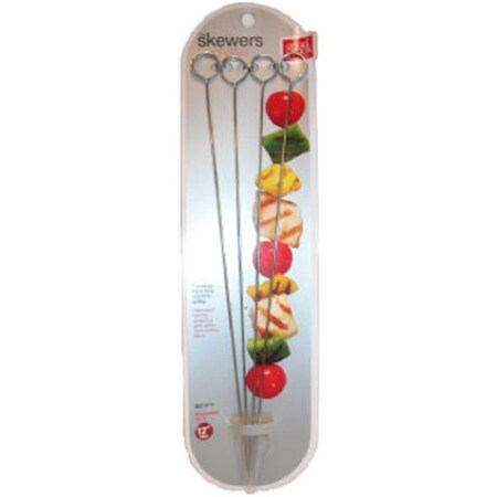 Good Cook 24460 12 in. Chrome Plated Flat Skewer, 4PK 676544