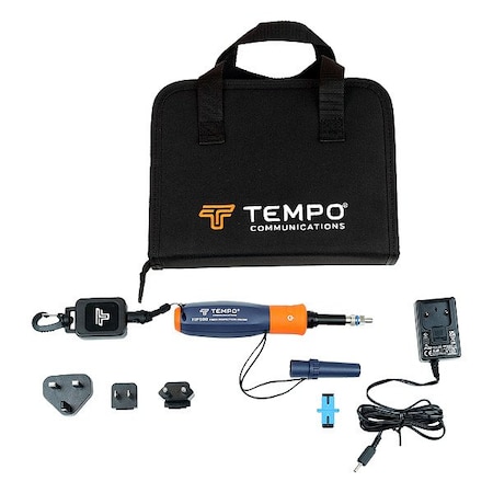 Tempo Communications Fiber Optic Tester, Lithium Ion FIP100 KIT