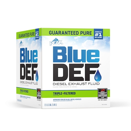 Peak Diesel Exhaust Fluid, Blue DEF, Jug, 2.5 Gal, API/ISO-22241-1 DEF002