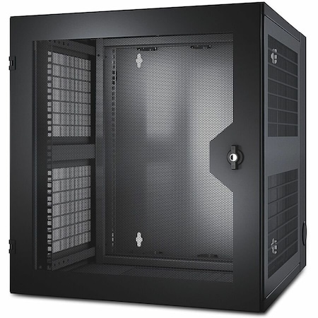Schneider Electric APC NetShelter 13U Wallmount Rack Cabinet Vented Door Double Hinged Server Depth AR100HD
