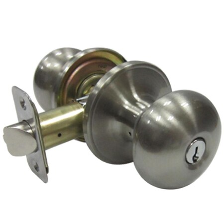 Taiwan Fu Hsing Industrial TruGuard Mushroom Entry Knob Sets, Satin Nickel 221787