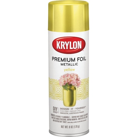 Krylon 8 Oz. Premium Foil Metallic Yellow Spray Paint K01084000